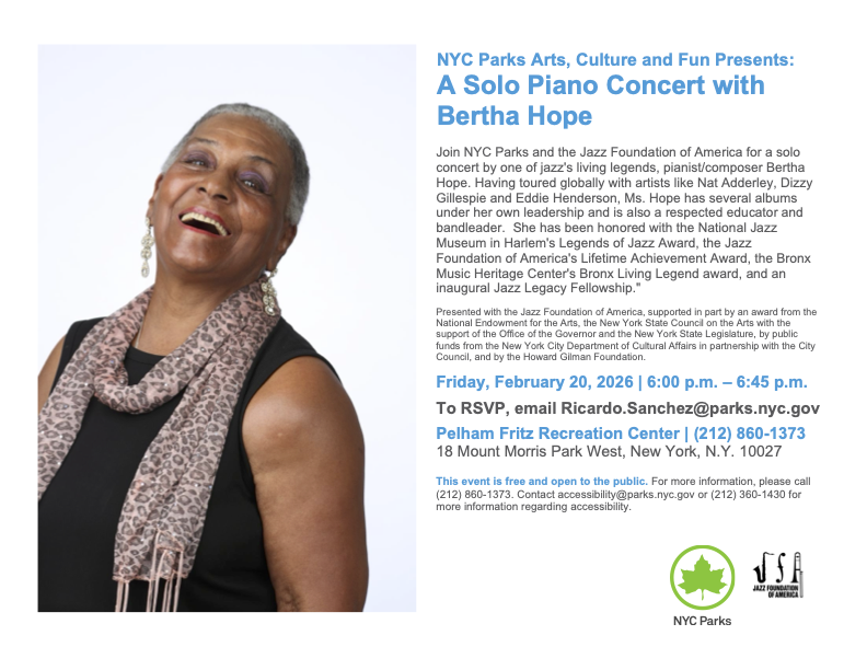 The Jazz Foundation of America Presents: Bertha Hope Solo